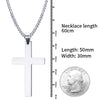 Stainless Steel Cross Pendant Necklace For Women Men Link Chain Charm Necklace Cool Boys Girls Punk Hip Hop Jewelry Gift