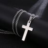 Stainless Steel Cross Pendant Necklace For Women Men Link Chain Charm Necklace Cool Boys Girls Punk Hip Hop Jewelry Gift