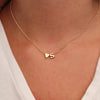 Tiny Heart Dainty Initial Necklace Gold Color Letter Name Choker Necklace For Women Pendant Jewelry Gift