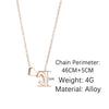 Tiny Heart Dainty Initial Necklace Gold Color Letter Name Choker Necklace For Women Pendant Jewelry Gift