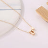 Tiny Heart Dainty Initial Necklace Gold Color Letter Name Choker Necklace For Women Pendant Jewelry Gift