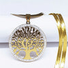 Tree of Life Stainless Steel Crystal Necklaces Pendants Women Gold Color Neckless Jewelry bijoux acier innoxydable femme