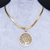 Tree of Life Stainless Steel Crystal Necklaces Pendants Women Gold Color Neckless Jewelry bijoux acier innoxydable femme