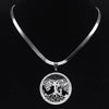 Tree of Life Stainless Steel Crystal Necklaces Pendants Women Gold Color Neckless Jewelry bijoux acier innoxydable femme