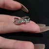 Trend Pink Crystal Double Bow Rings Creative Zircon Adjustable Open Ring Y2K Shiny Zircon Rings for Women Party Jewelry
