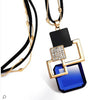 Women Collier Femme Crystal Gray Blue Color Geometric Statement Colar Long Necklaces&Pendants for Jewelry Bijoux