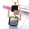 Women Collier Femme Crystal Gray Blue Color Geometric Statement Colar Long Necklaces&Pendants for Jewelry Bijoux