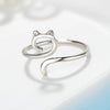 Women Finger Rings Pet Dog Paw Cat Ears Leaves Open Design Minimalist Ring Wedding Party Adjustable Ring Jewelry Gift