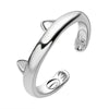 Women Finger Rings Pet Dog Paw Cat Ears Leaves Open Design Minimalist Ring Wedding Party Adjustable Ring Jewelry Gift