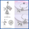 Fit Pandora 925 Original Bracelet  Bee Astronaut Eiffel Tower 925 Silver Charms Beads Fine DIY Birthday Jewelry For Women