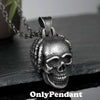 Freeshipping Retro Hip-hop Punk Stainless Steel Skull Various Men and Women Couple Birthday Gift Pendant Necklace