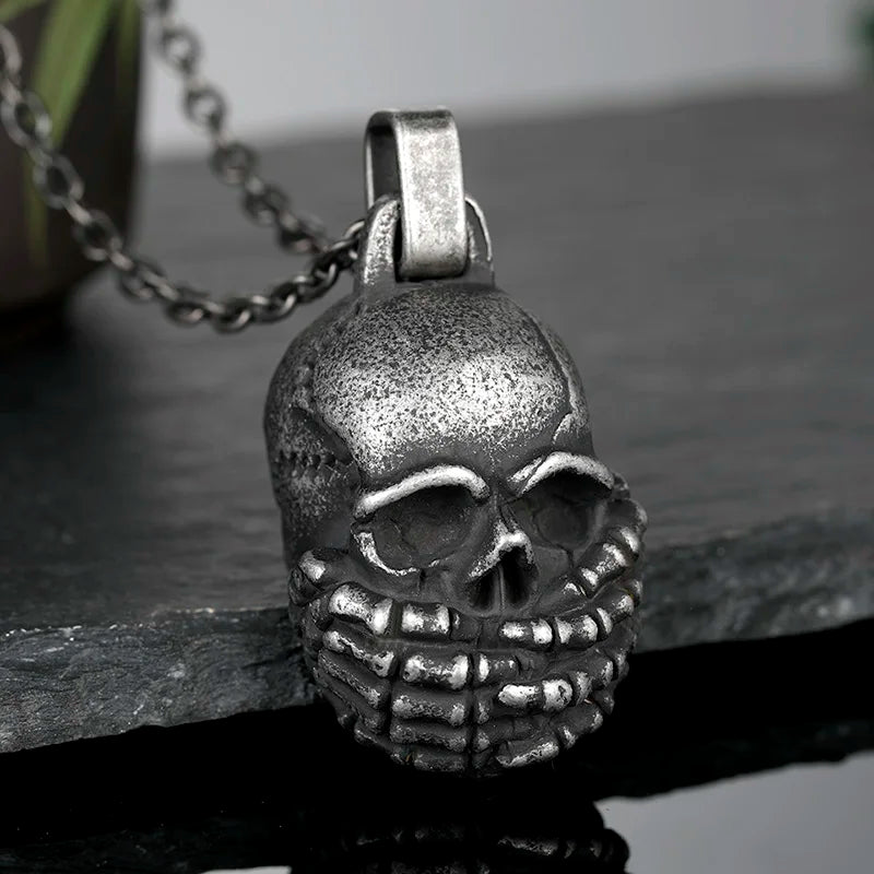 Freeshipping Retro Hip-hop Punk Stainless Steel Skull Various Men and Women Couple Birthday Gift Pendant Necklace