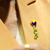 Funny Balloon Frog Brooches Animal Colorful Balloons Brooch Pins Woman Kids Party Jewelry Coat Backpack Shirt Scarf Accessories
