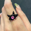 Funny Black Cat Monster Ring for Women Cartoon Big Eye Couple Rings Wedding Finger Jewelry  Sweet Accessories  New