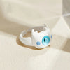 Funny Black Cat Monster Ring for Women Cartoon Big Eye Couple Rings Wedding Finger Jewelry  Sweet Accessories  New