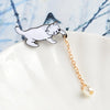 Funny Cat Enamel Pin Brooches for Women Men Hat Animal Pearl Shirt Lapel Bag Cute Cartoon Kitten Badge Jewelry Gift Accessories