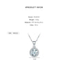 Genuine 925 Sterling Silver Luxury Chain Brand Necklace with 2.0Ct AAAAA Level Zircon Necklaces Gift Jewelry for women