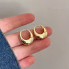 Gold Color Broken Heart Shape Hoop Earrings for Women Exquisite Geometric Metal Huggie Earrings Jewelry Gifts