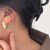 Gold Color Broken Heart Shape Hoop Earrings for Women Exquisite Geometric Metal Huggie Earrings Jewelry Gifts