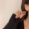 Gold Color Broken Heart Shape Hoop Earrings for Women Exquisite Geometric Metal Huggie Earrings Jewelry Gifts