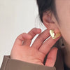 Gold Color Broken Heart Shape Hoop Earrings for Women Exquisite Geometric Metal Huggie Earrings Jewelry Gifts