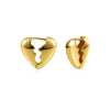 Gold Color Broken Heart Shape Hoop Earrings for Women Exquisite Geometric Metal Huggie Earrings Jewelry Gifts