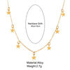 Gold Color Chain Tassel Star Choker Necklace for Women Boho Chocker Necklace Pendants On Neck collier femme Jewelry