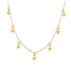 Gold Color Chain Tassel Star Choker Necklace for Women Boho Chocker Necklace Pendants On Neck collier femme Jewelry