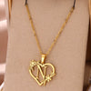 Gold Color Dainty Flower Initials Necklace Women Girl Stainless Steel Heart Letter Choker Necklace  Gifts Alphabet Jewelry