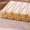 Gold Color Dainty Flower Initials Necklace Women Girl Stainless Steel Heart Letter Choker Necklace  Gifts Alphabet Jewelry