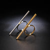 Gold/Silver Color Rings for Women  Copper Long Bar Ring Women Party Rings Simple Jewelry Birthday Gift