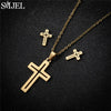 Golden Stainless Steel Jewelry Sets for Women   Jewelry Koala Daisy Hummingbird Necklace Cross Simple Earrings Brinco
