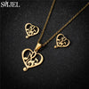 Golden Stainless Steel Jewelry Sets for Women   Jewelry Koala Daisy Hummingbird Necklace Cross Simple Earrings Brinco