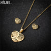 Golden Stainless Steel Jewelry Sets for Women   Jewelry Koala Daisy Hummingbird Necklace Cross Simple Earrings Brinco