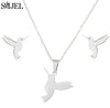 Golden Stainless Steel Jewelry Sets for Women   Jewelry Koala Daisy Hummingbird Necklace Cross Simple Earrings Brinco