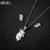 Golden Stainless Steel Jewelry Sets for Women   Jewelry Koala Daisy Hummingbird Necklace Cross Simple Earrings Brinco