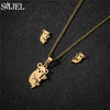 Golden Stainless Steel Jewelry Sets for Women   Jewelry Koala Daisy Hummingbird Necklace Cross Simple Earrings Brinco