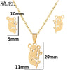 Golden Stainless Steel Jewelry Sets for Women   Jewelry Koala Daisy Hummingbird Necklace Cross Simple Earrings Brinco