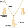 Golden Stainless Steel Jewelry Sets for Women   Jewelry Koala Daisy Hummingbird Necklace Cross Simple Earrings Brinco