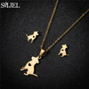Golden Stainless Steel Jewelry Sets for Women   Jewelry Koala Daisy Hummingbird Necklace Cross Simple Earrings Brinco
