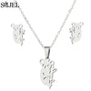 Golden Stainless Steel Jewelry Sets for Women   Jewelry Koala Daisy Hummingbird Necklace Cross Simple Earrings Brinco