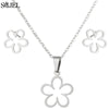 Golden Stainless Steel Jewelry Sets for Women   Jewelry Koala Daisy Hummingbird Necklace Cross Simple Earrings Brinco
