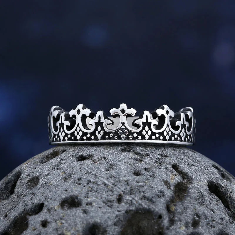 Good Polished 2024 New 316L Stainless Steel Clown Rings Men Vintage Jewelry Couple&Wedding Gift