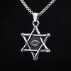 Good Polished 2024 New 316L Stainless Steel Star With Green&Red Zircon Pendant Necklace For Man Women Design Party Gift