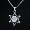 Good Polished 2024 New 316L Stainless Steel Star With Green&Red Zircon Pendant Necklace For Man Women Design Party Gift
