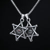 Good Polished 2024 New 316L Stainless Steel Star With Green&Red Zircon Pendant Necklace For Man Women Design Party Gift