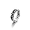 Gothic Personality Cross Sterling Silver Rings Men and Women Lovers Trendsetter Retro Thai Silver Eternal Rattan Ring Jewelry