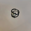 Gothic Punk Colorful One Eyed Monster Resin Acrylic Rings for Women Funny Cartoon Halloween Cosplay Finger Ring Jewelry Gifts