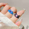 Gothic Punk Colorful One Eyed Monster Resin Acrylic Rings for Women Funny Cartoon Halloween Cosplay Finger Ring Jewelry Gifts