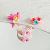 Gothic Punk Colorful One Eyed Monster Resin Acrylic Rings for Women Funny Cartoon Halloween Cosplay Finger Ring Jewelry Gifts